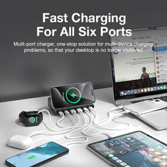 BlitzWolf® BW-S27 160W 6-Port USB PD Fast Charger with Wireless Charging - Buyme24seven