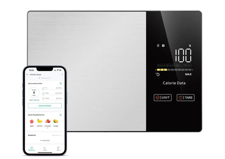 5kg Kitchen Food Scale, Smart Food Calorie Scale Kitchen Cooking Baking Scales, Stainless Steel Nutrition Scale with Free App - Buyme24seven