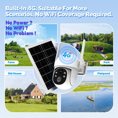 Tuya Smart 4G Solar Security Camera Outdoor,No SIM Required,Solar Charging IP camera,3MP,Human Detection,Security Protection - Buyme24seven