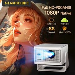Magcubic HY350MAX 900 ANSI Portable Projector | Native 1080P with 8K Input, Android 14, Auto Keystone & Focus, Outdoor Friendly - Buyme24seven