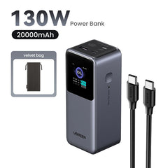 UGREEN Nexode 130W 20000mAh Power Bank Portable PD External Battery PowerBank for Laptop Notebook Fast Charge - Buyme24seven
