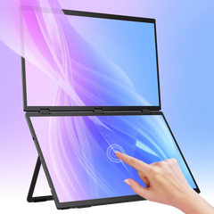 Delta Max Touch - Stacked Monitor Laptop Touch Dual Screen Folding 18 Inch - Buyme24seven