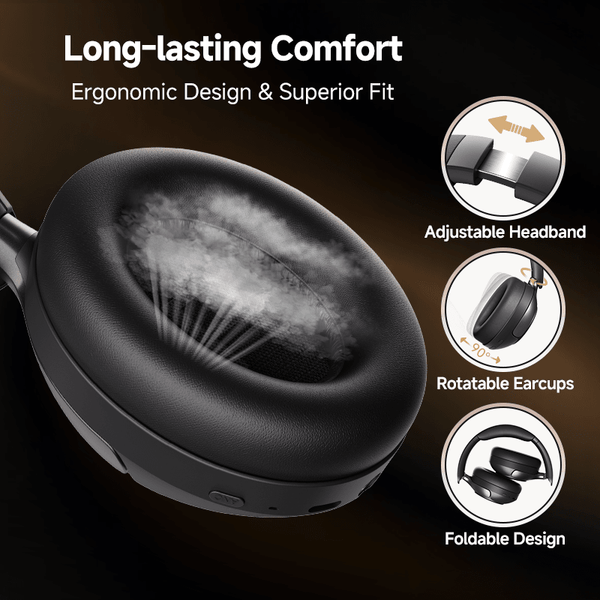 QCY H3 Pro Bluetooth 5.4, 6-Mic ENC Calls, 40mm Hi-Res Driver, H3Pro - Buyme24seven