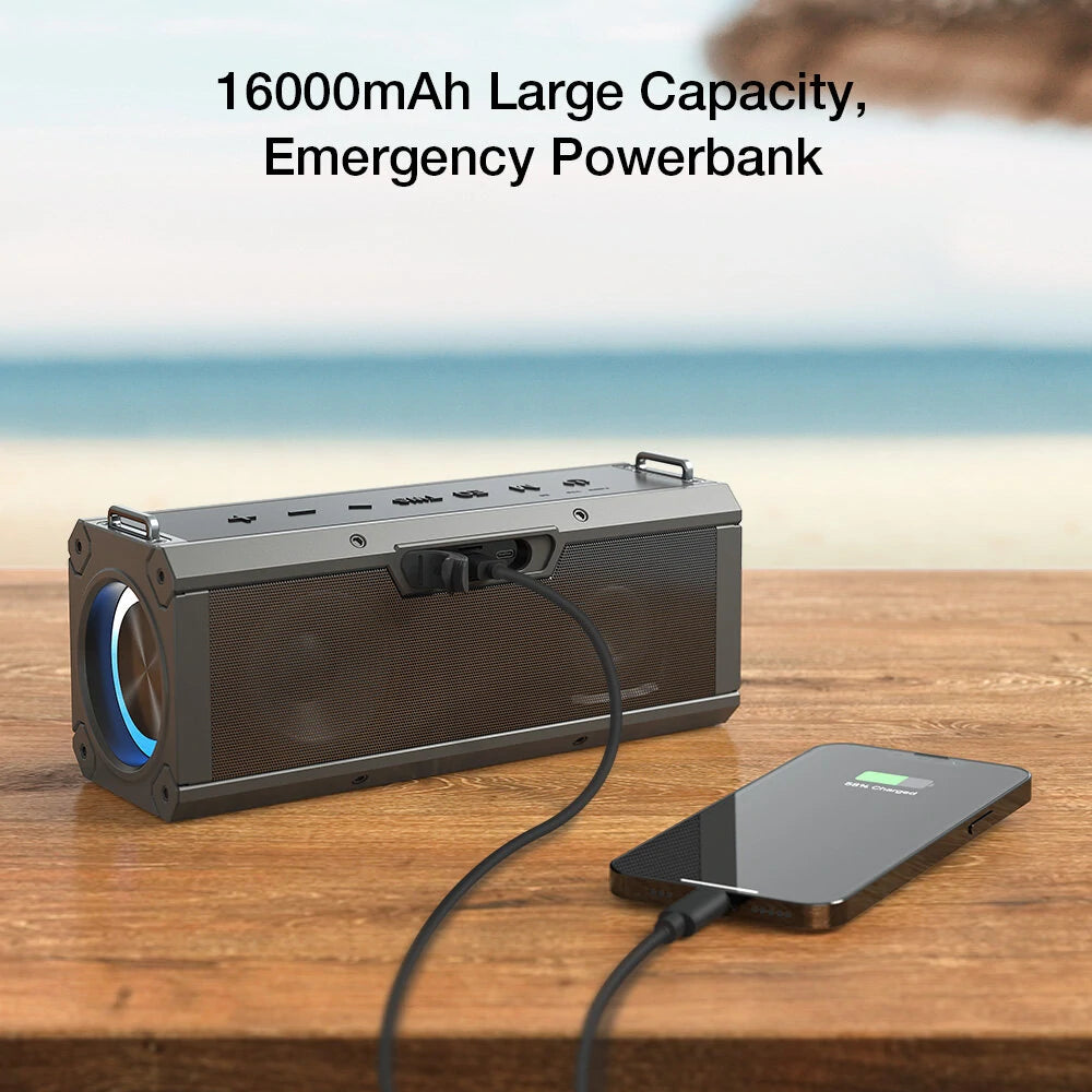 BlitzWolf® BW-WA3 Pro 120W Portable Bluetooth Speaker – Deep Bass, RGB Lights, TWS, 16000mAh Power Bank - Buyme24seven