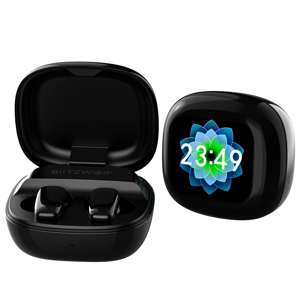 BlitzWolf® BW-FYE16 Plus TWS Earbuds with LED Touch Screen, ANC & TF Card Support - Buyme24seven