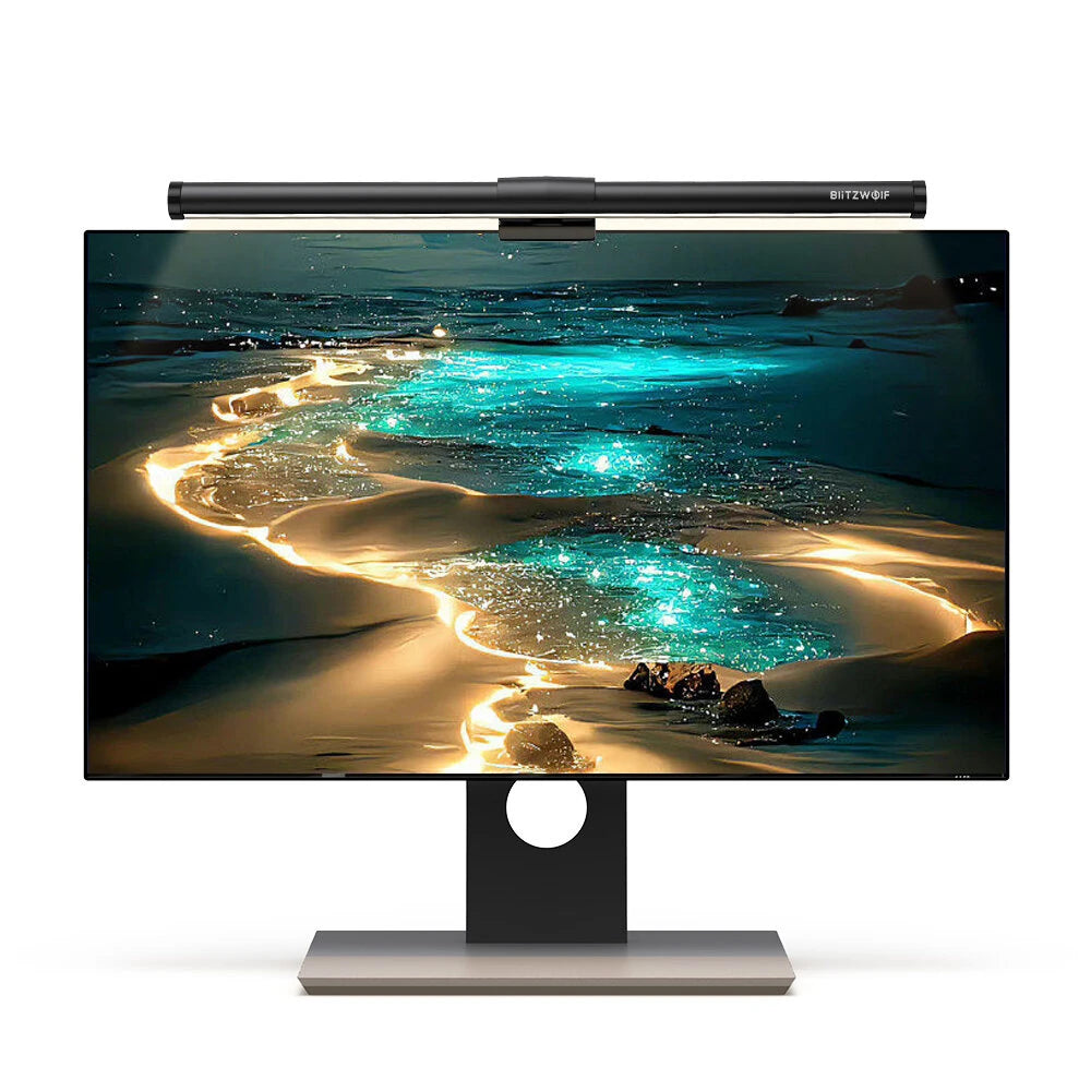 BlitzWolf® BW-CML2 Air Monitor Light Bar – Touch Control, Eye Protection, Adjustable Color Temperature, Anti-Glare USB e-Reading Lamp for Home & Office - Buyme24seven