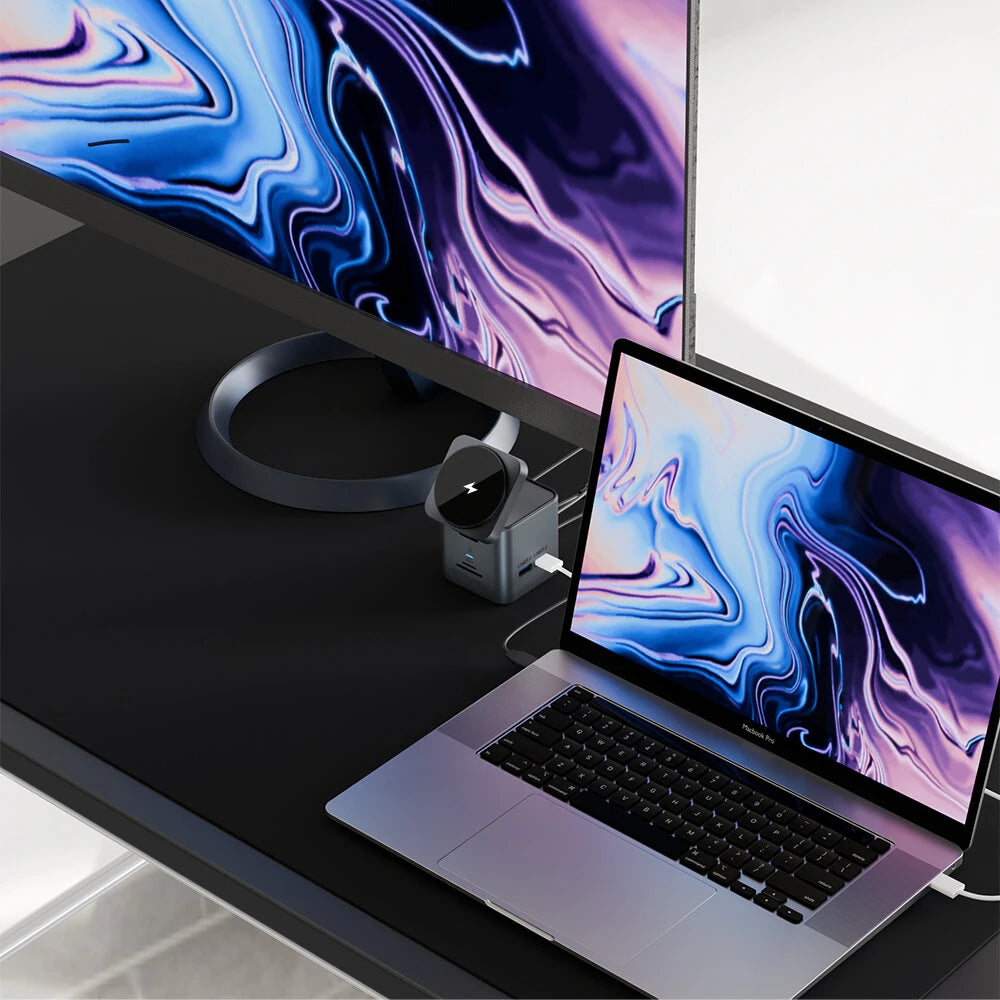 BlitzWolf® BW-TH17 9-in-1 Type-C Docking Station with 15W Wireless Charger & USB-C Hub - Buyme24seven