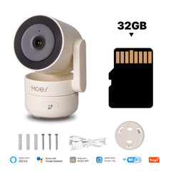 MOES Tuya Wi-Fi 6 Smart Indoor 4MP HD Security Pan/Tilt Camera Motion Tracking & Sound Detection Infrared Night Vision Monitor - Buyme24seven