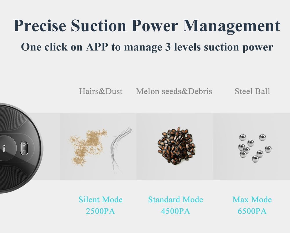 ABIR X8 Robot Vacuum Cleaner ,Laser System, Multiple Floors Maps, Zone Cleaning,Restricted Area Setting for Home Carpet Cleaning - Buyme24seven