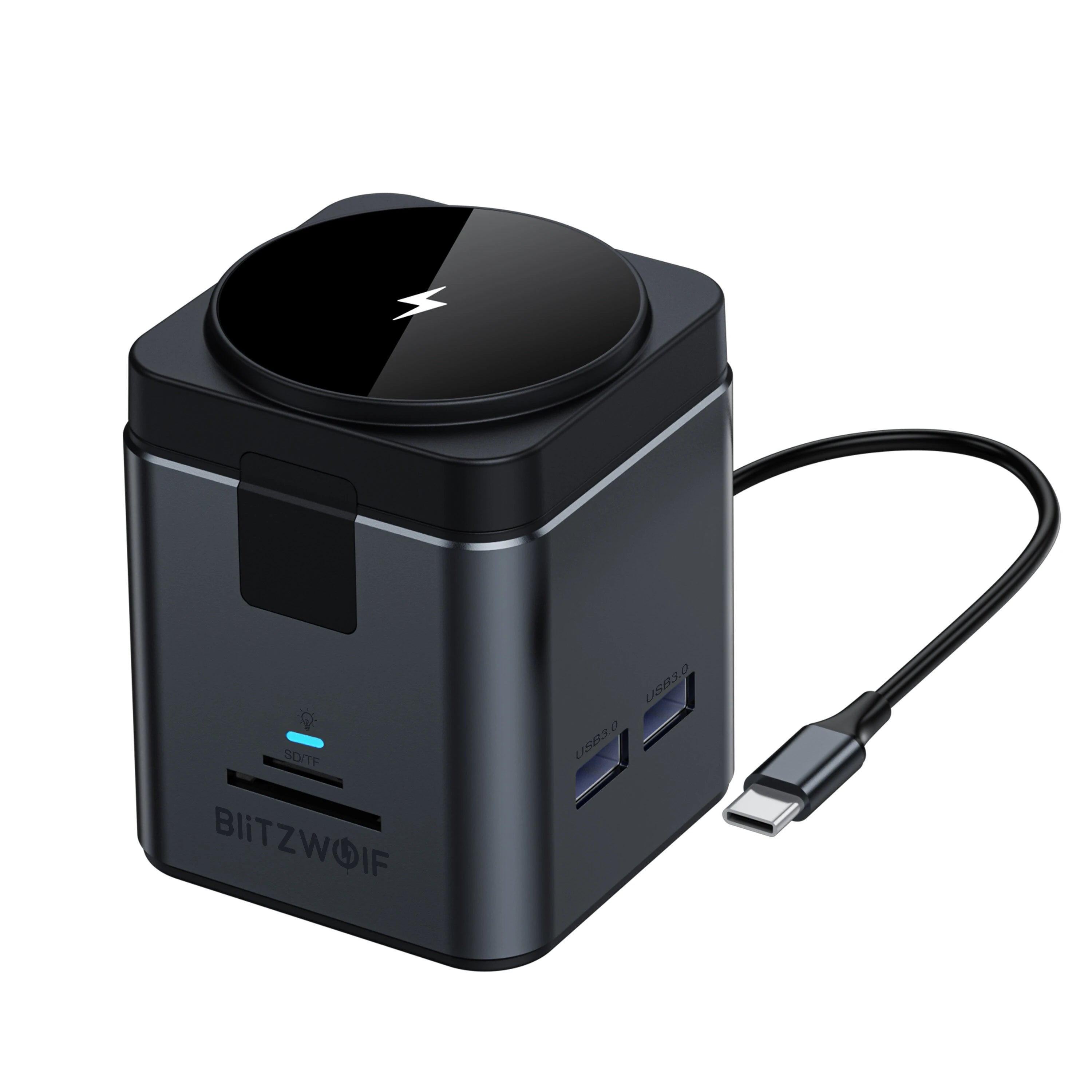 BlitzWolf® BW-TH17 9-in-1 Type-C Docking Station with 15W Wireless Charger & USB-C Hub - Buyme24seven