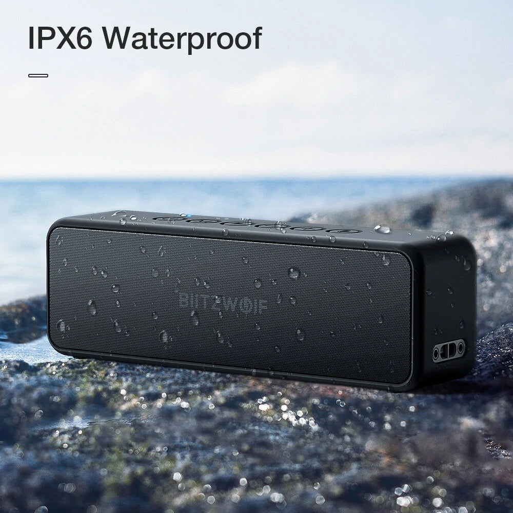 BlitzWolf® BW-WA4 30W Portable Bluetooth Speaker – Deep Bass, TWS Stereo, IPX6 Waterproof, Outdoor Wireless Speaker - Buyme24seven