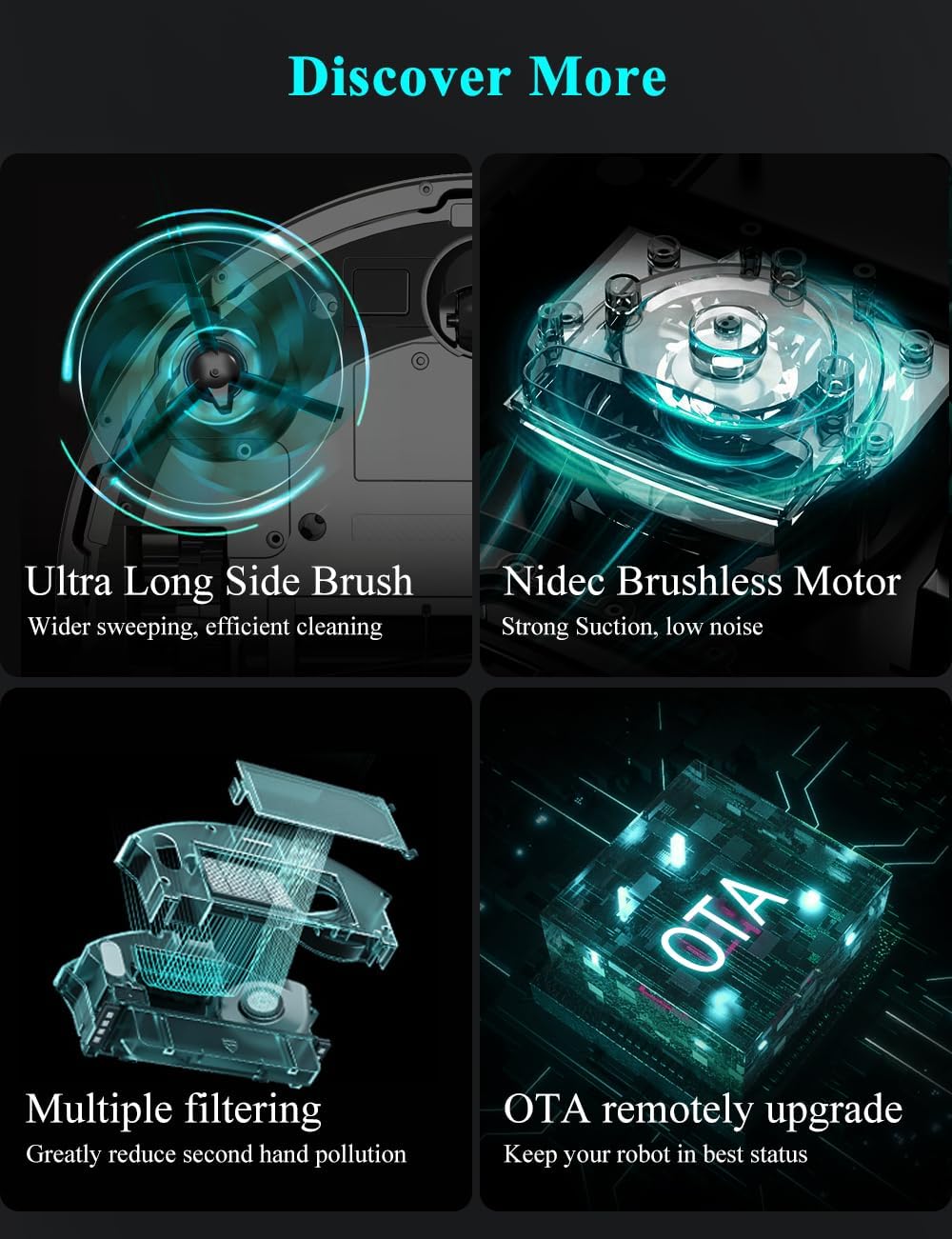 ABIR X8 Robot Vacuum Cleaner ,Laser System, Multiple Floors Maps, Zone Cleaning,Restricted Area Setting for Home Carpet Cleaning - Buyme24seven