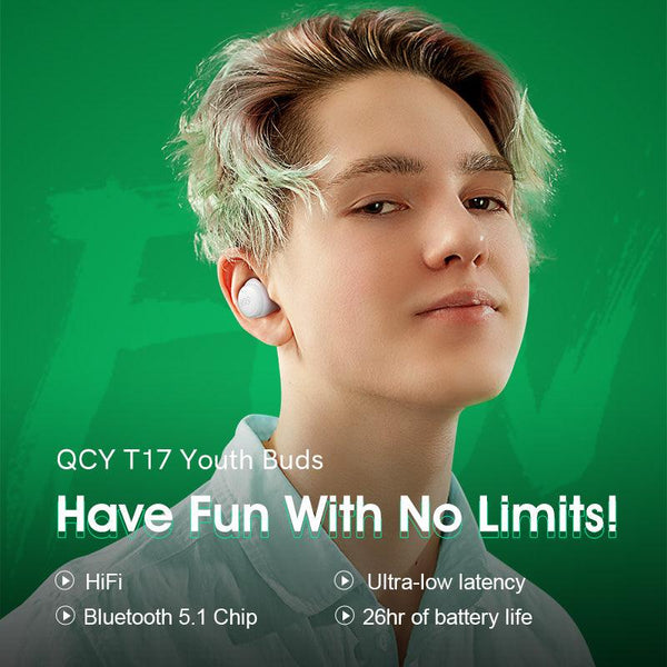 QCY T17 True Wireless Earbuds, 26H Playtime, Bluetooth 5.3 - Buyme24seven