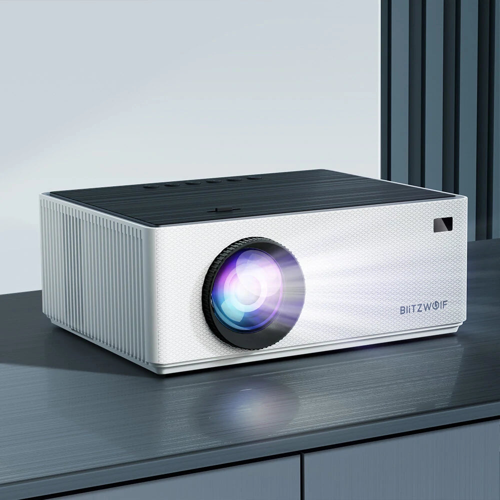 BlitzWolf® BW-V8 FHD Projector – 480 ANSI Lumens, Android 11.0, 4K Decoding, 4D Keystone, Dual 5G WiFi, Digital Zoom, Portable Home Theater – Only Projector - Buyme24seven