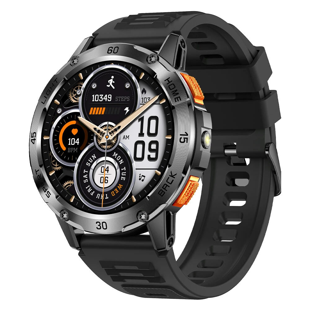 BlitzWolf® BW-AT7 Smart Watch – 1.53" Display, Bluetooth Calling, Health Monitoring, Multi-Sport Modes, IP68 Waterproof – Black - Buyme24seven
