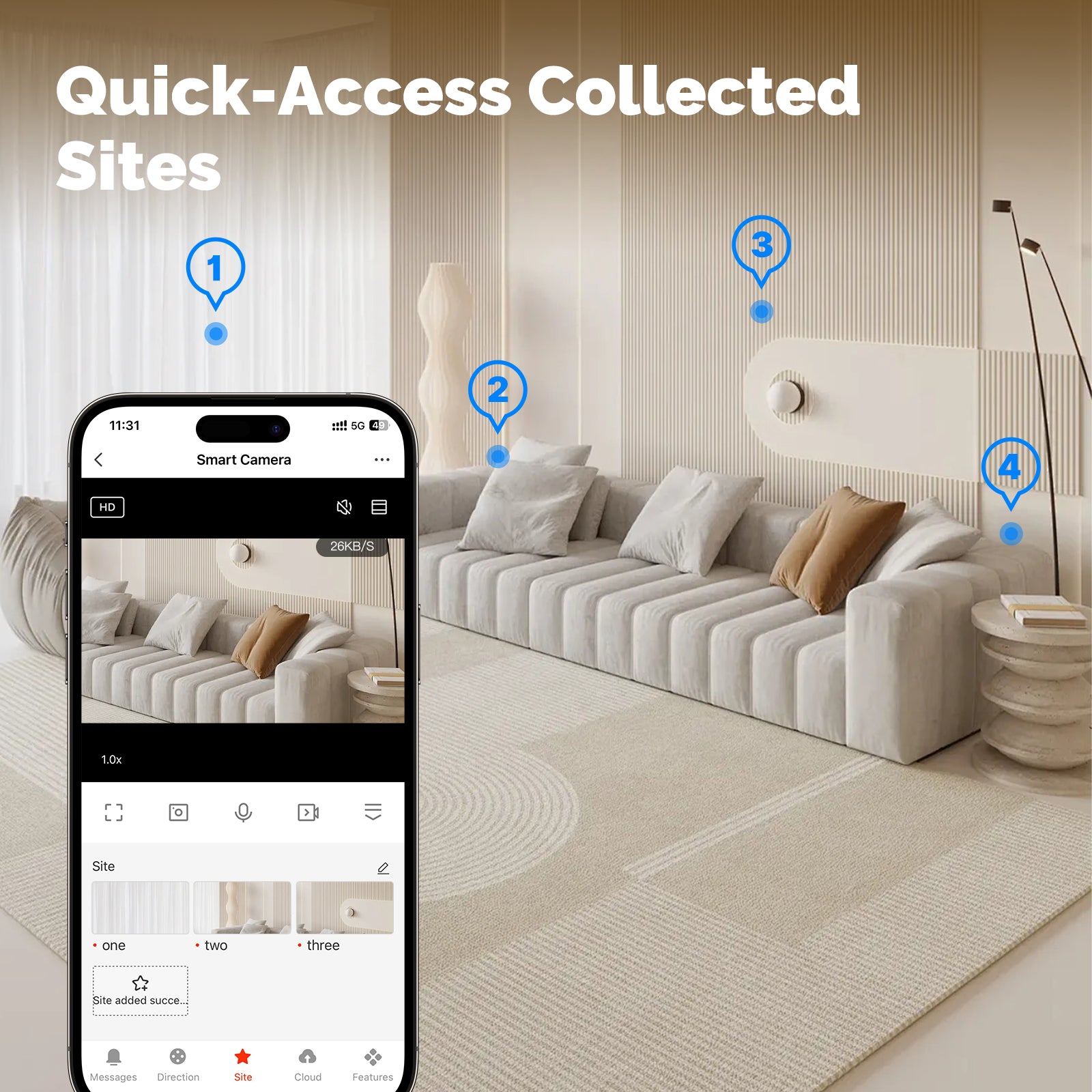 MOES Tuya Wi-Fi 6 Smart Indoor 4MP HD Security Pan/Tilt Camera Motion Tracking & Sound Detection Infrared Night Vision Monitor - Buyme24seven