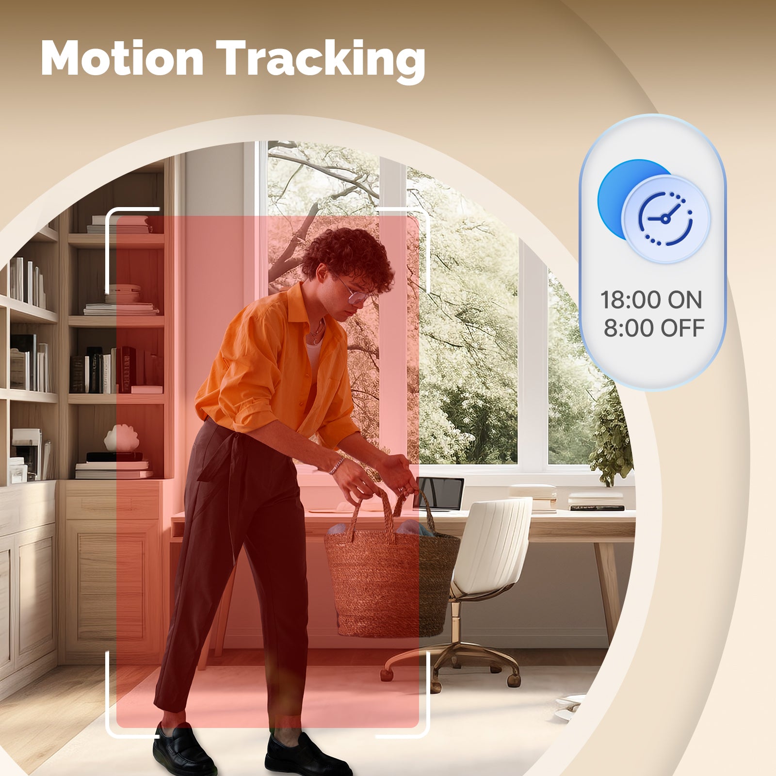 MOES Tuya Wi-Fi 6 Smart Indoor 4MP HD Security Pan/Tilt Camera Motion Tracking & Sound Detection Infrared Night Vision Monitor - Buyme24seven