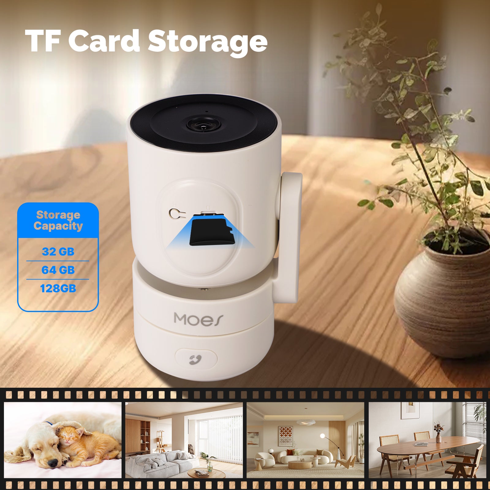 MOES Tuya Wi-Fi 6 Smart Indoor 4MP HD Security Pan/Tilt Camera Motion Tracking & Sound Detection Infrared Night Vision Monitor - Buyme24seven