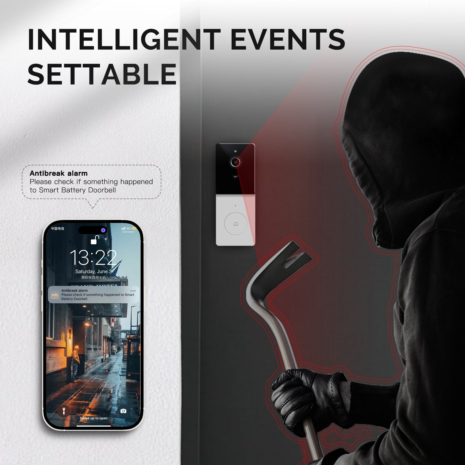 MOES Tuya Smart WiFi Video Doorbell Camera with 2-Way Audio Intercom, Night Vision & Wireless Door product  Home Security - Buyme24seven