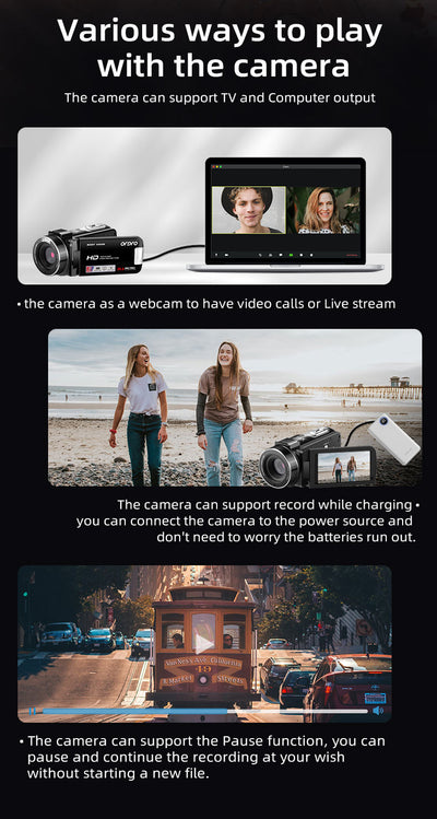 ORDRO B320 18X Digital Zoom Camcorder Infrared Night Vision Video  Camera  Recorder - Buyme24seven