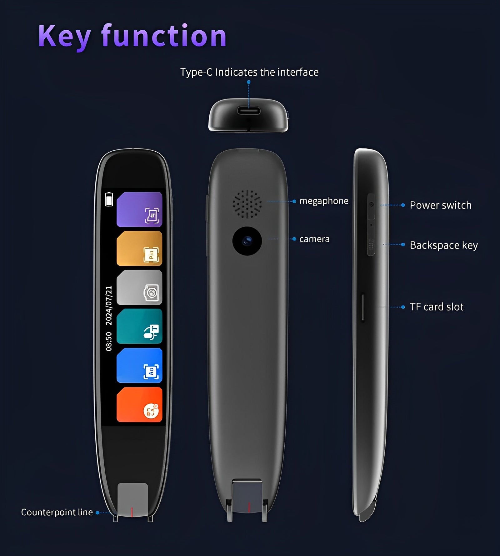 S65pro Dictionary Translation Pen Scan Reader Device Text Scanning Reading Translator WiFi/BT Connection Online Photo Translate - Buyme24seven