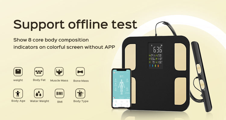 Smart Bioimpedance Scale New Smart Body Composition Scale Digital Scale Body Fat Weight Scale Balance Bioimpedance Scale - Buyme24seven