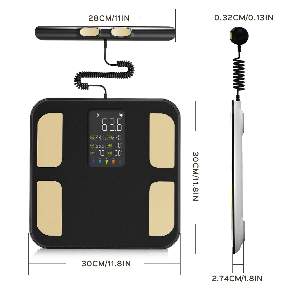 Smart Bioimpedance Scale New Smart Body Composition Scale Digital Scale Body Fat Weight Scale Balance Bioimpedance Scale - Buyme24seven