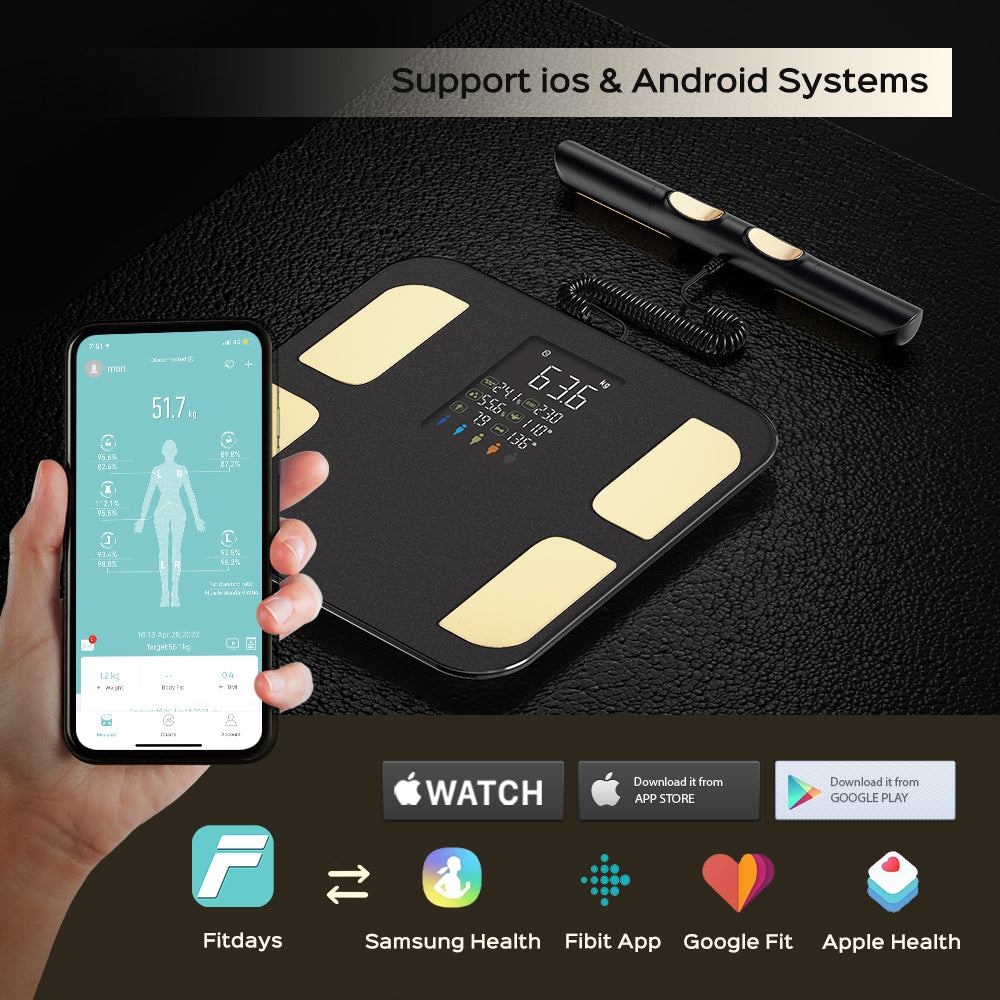 Smart Bioimpedance Scale New Smart Body Composition Scale Digital Scale Body Fat Weight Scale Balance Bioimpedance Scale - Buyme24seven