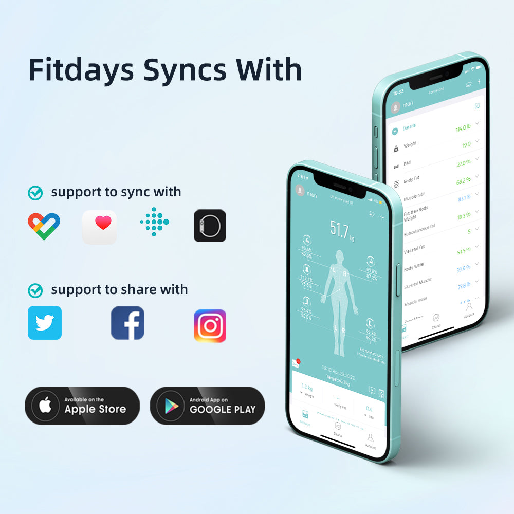 Smart Body Weight Scales 2024 New Body Fat Scale 8 Electrodes Bioimpedance Scale Professional Body Composition Analysis Scale - Buyme24seven