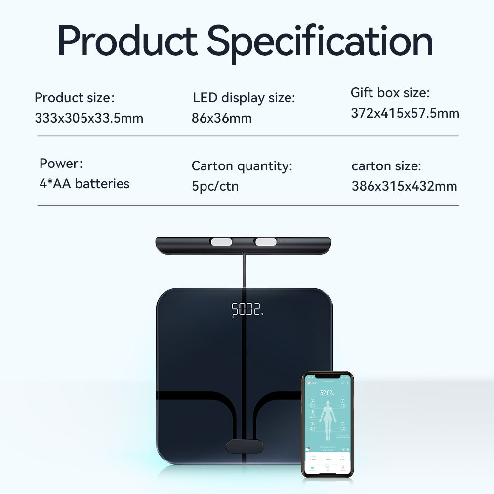 Smart Body Weight Scales 2024 New Body Fat Scale 8 Electrodes Bioimpedance Scale Professional Body Composition Analysis Scale - Buyme24seven