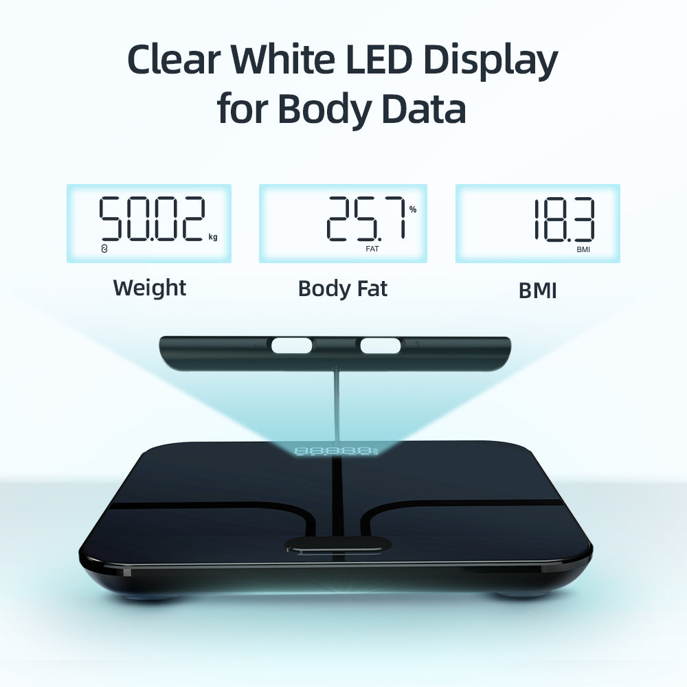 Smart Body Weight Scales 2024 New Body Fat Scale 8 Electrodes Bioimpedance Scale Professional Body Composition Analysis Scale - Buyme24seven