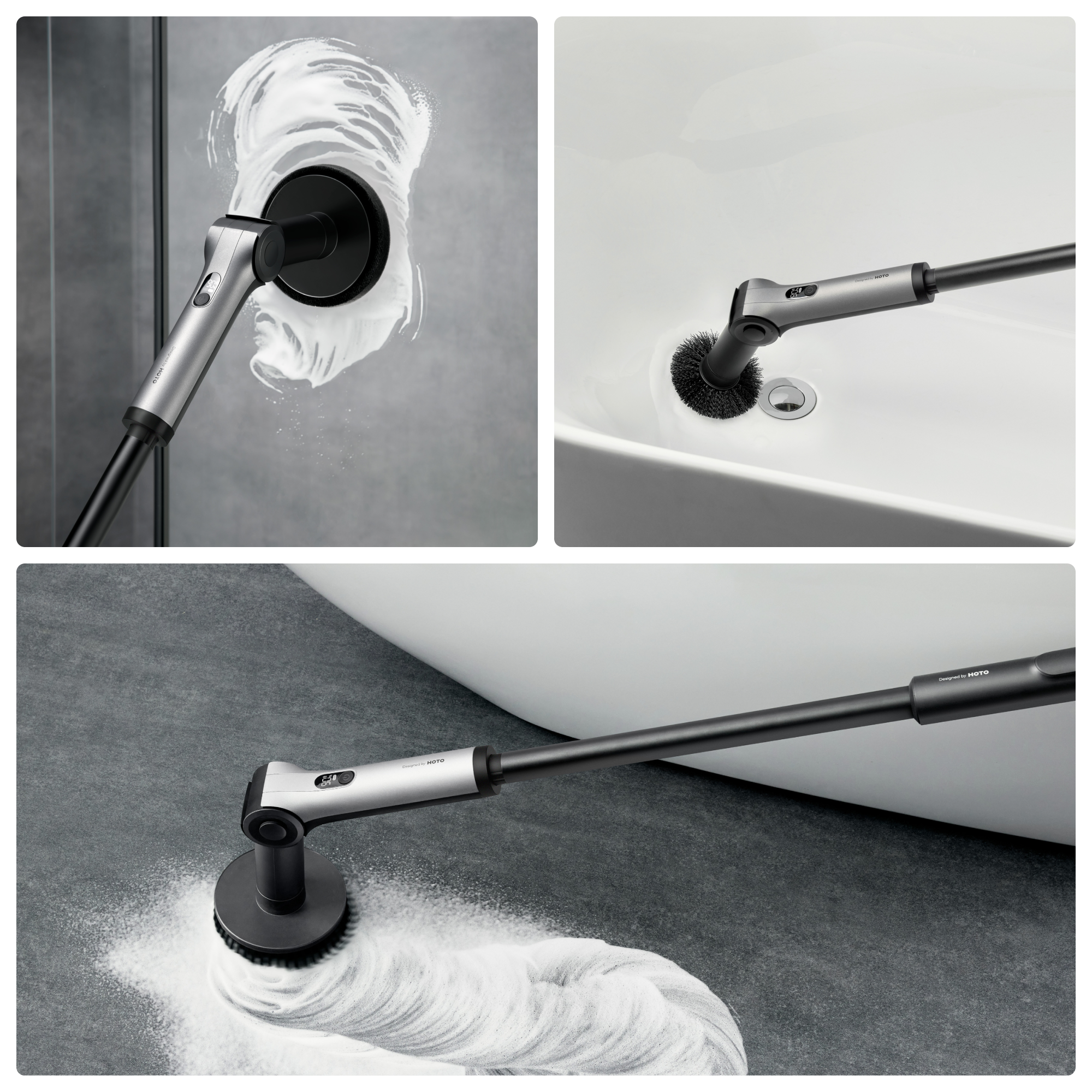 HOTO Flexi™ Cordless Spin Scrubber – Flexi-Clean Anywhere, Built to Power Through - Buyme24seven