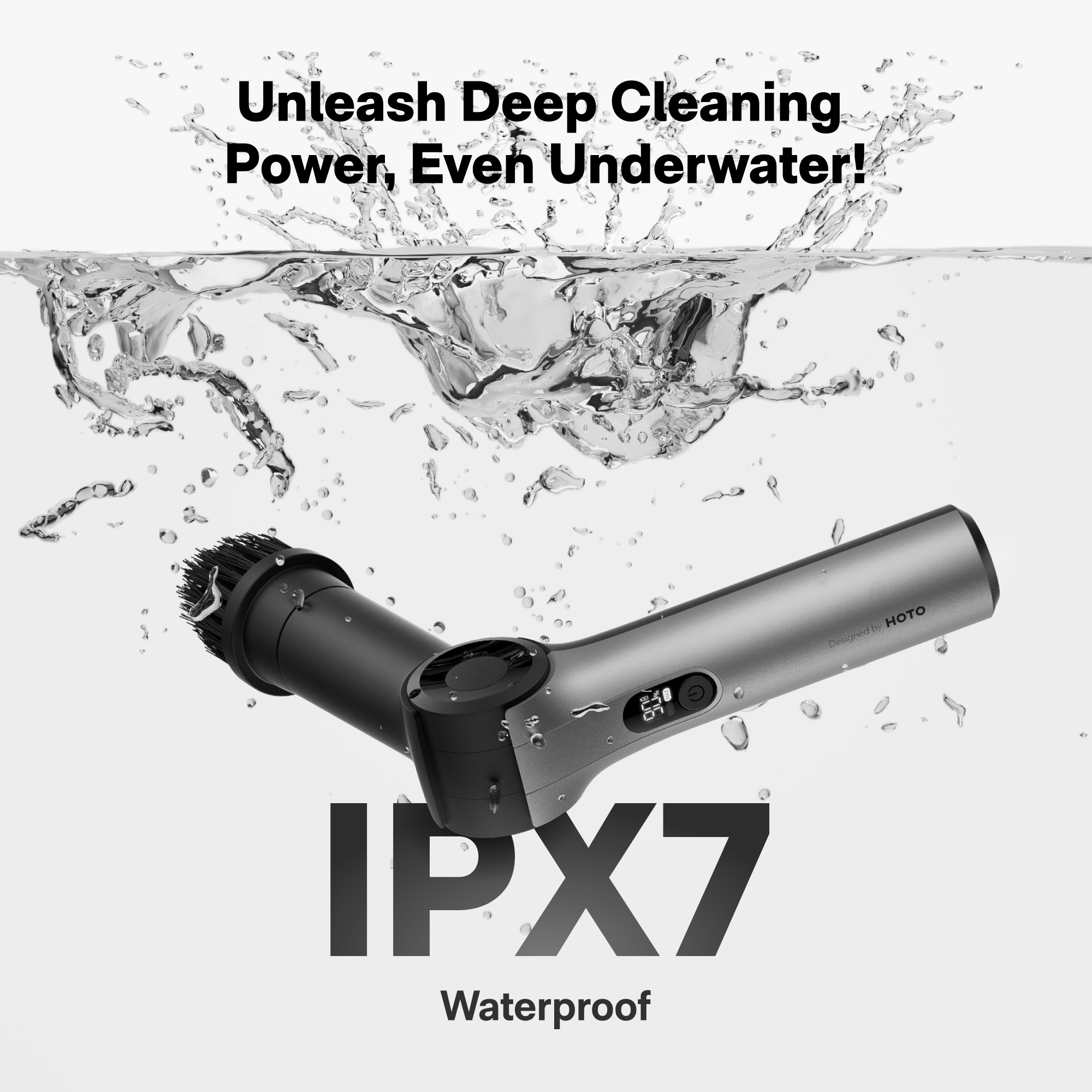 HOTO Flexi™ Cordless Spin Scrubber – Flexi-Clean Anywhere, Built to Power Through - Buyme24seven