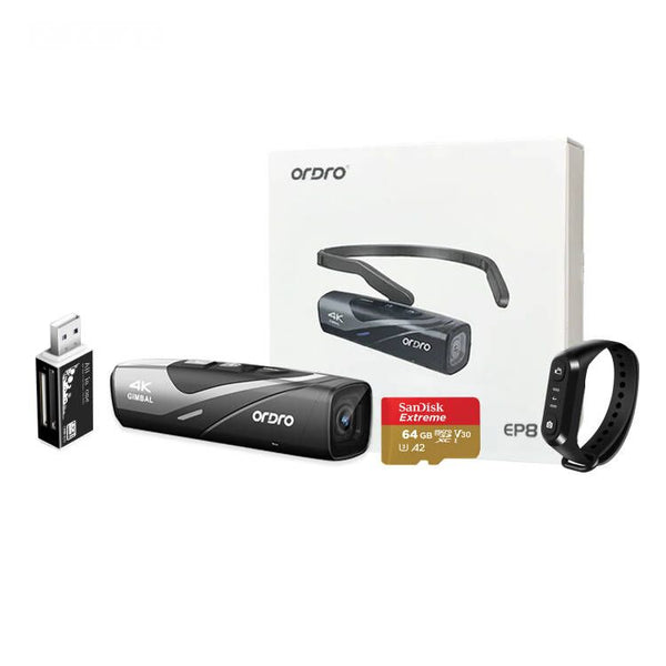 ORDRO 4K 60FPS 2-Axis Gimbal EP8 FPV Head-Mounted Video Camera Wearable Camera - Buyme24seven