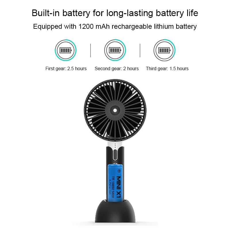 Summer Handheld Portable Mini Fan USB Rechargable Desktop Fan - Buyme24seven