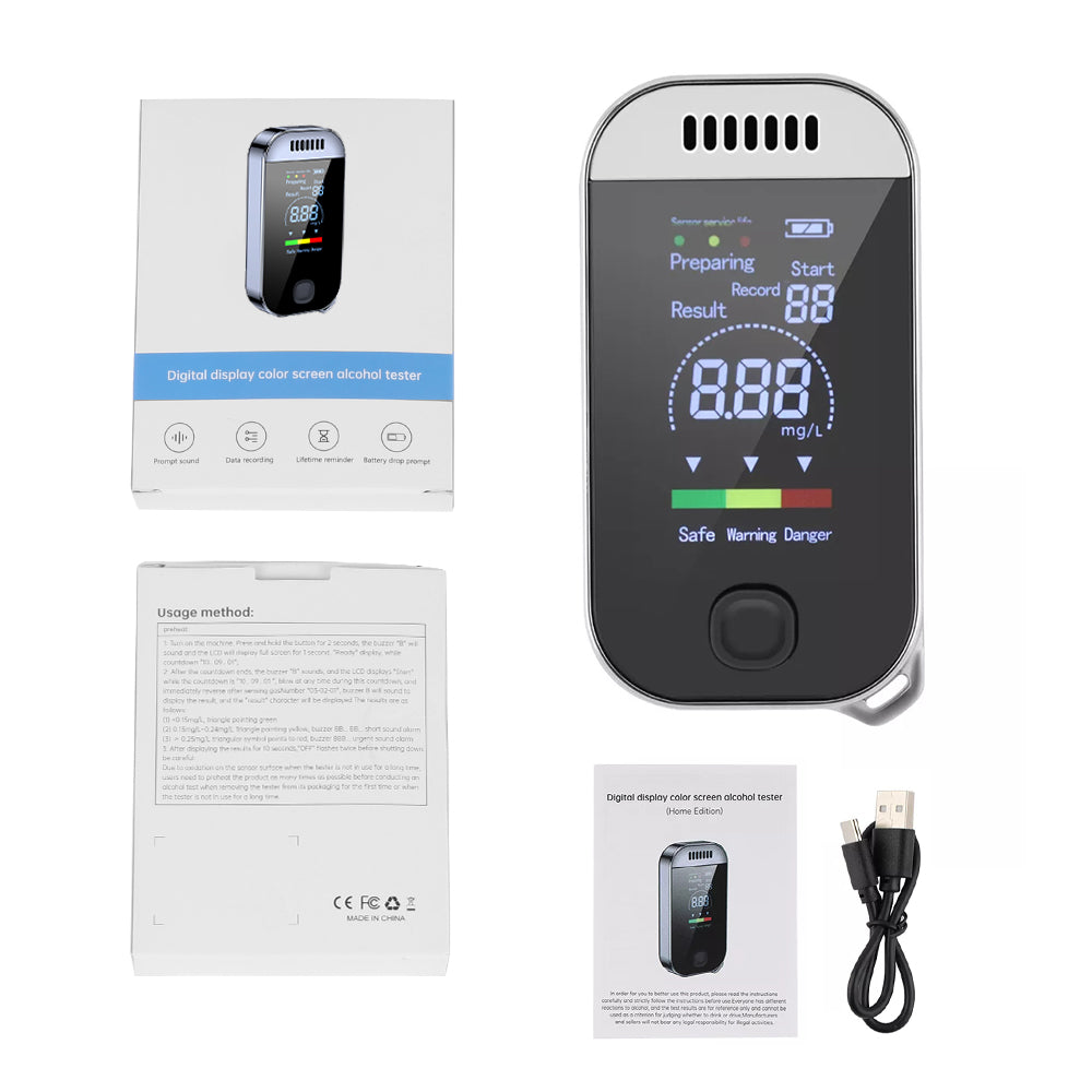 Professional LCD Digital Breath-Alcohol Tester Portable Breathalyser Self Analyzer - Buyme24seven