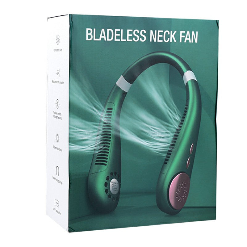 2400mAh Neck Fan Bladeless Portable Rechargeable Lazy Wearable Fan, USB HandsFree Fan - Buyme24seven