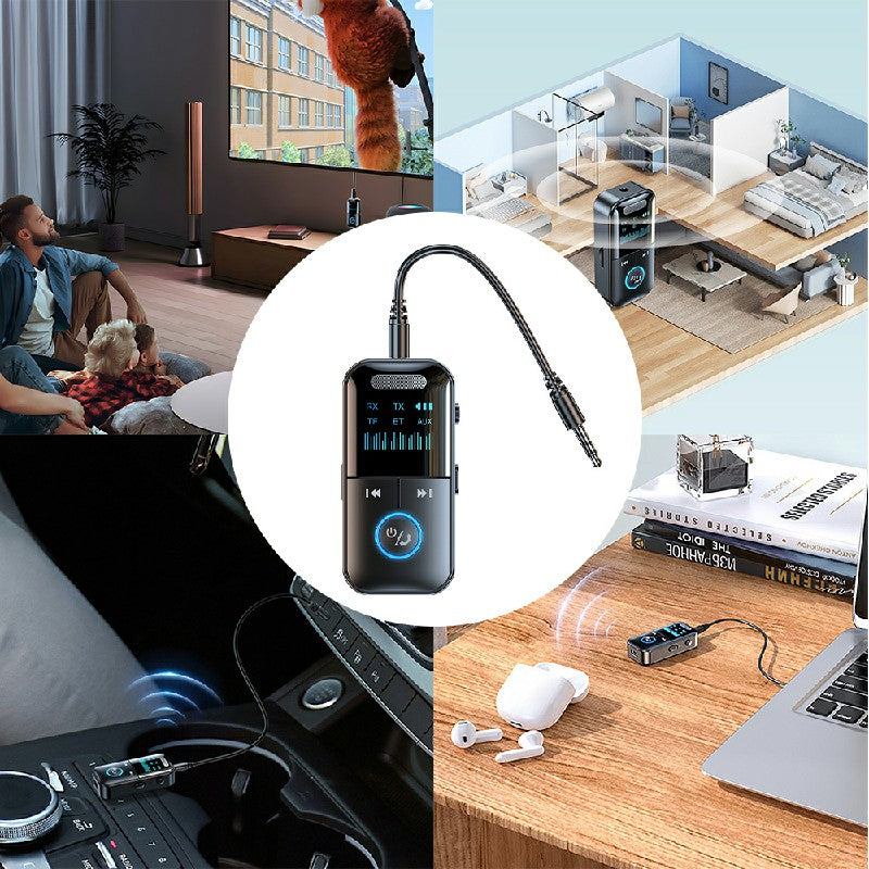 Bluetooth Audio Adapter Wireless Receiver Transmitter MP3 Player 3.5mm Aux for TV Car Headphones HiFi Speaker - Buyme24seven