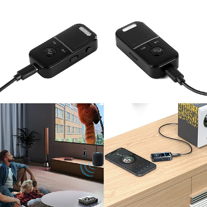 Bluetooth Audio Adapter Wireless Receiver Transmitter MP3 Player 3.5mm Aux for TV Car Headphones HiFi Speaker - Buyme24seven