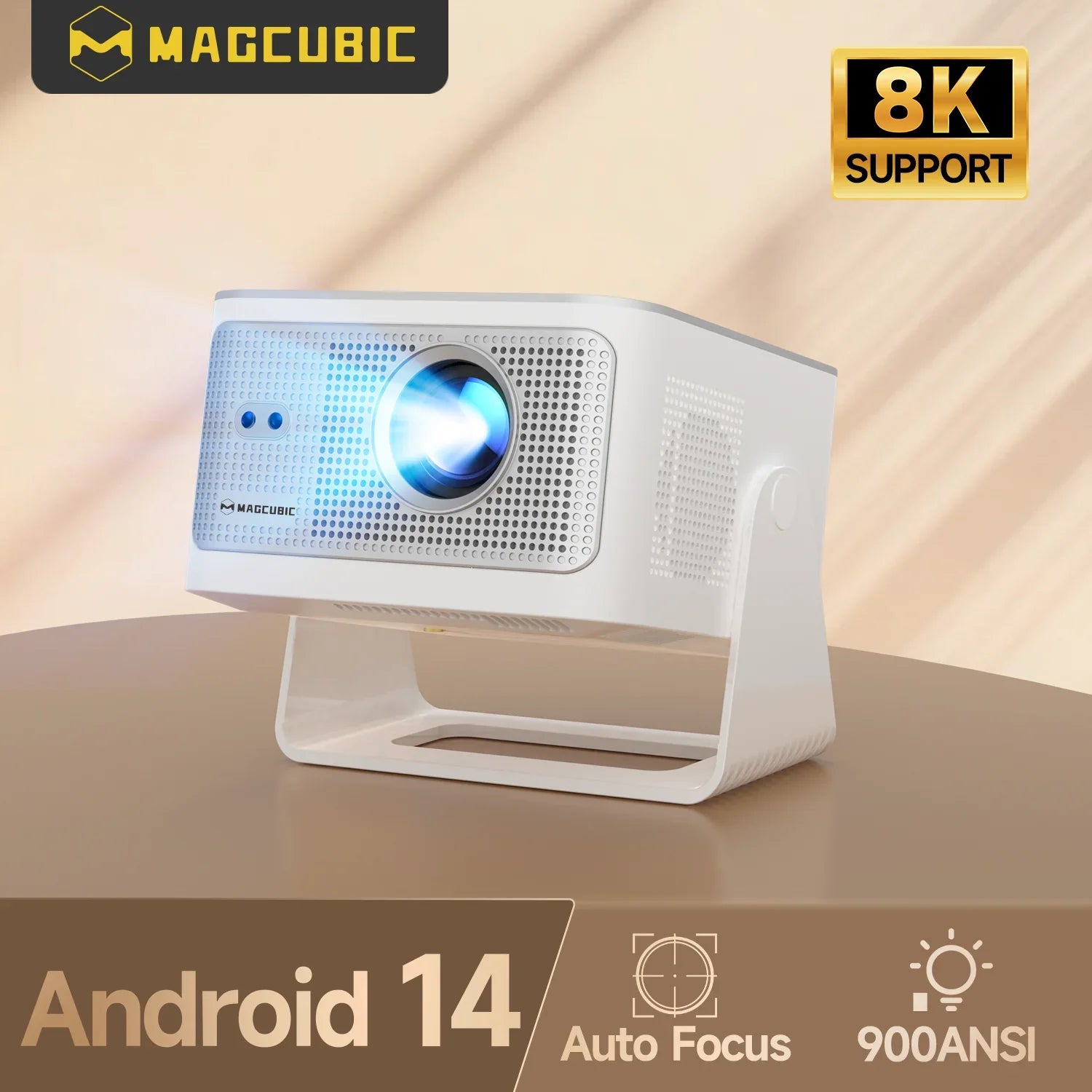 Magcubic HY350MAX 900 ANSI Portable Projector | Native 1080P with 8K Input, Android 14, Auto Keystone & Focus, Outdoor Friendly - Buyme24seven