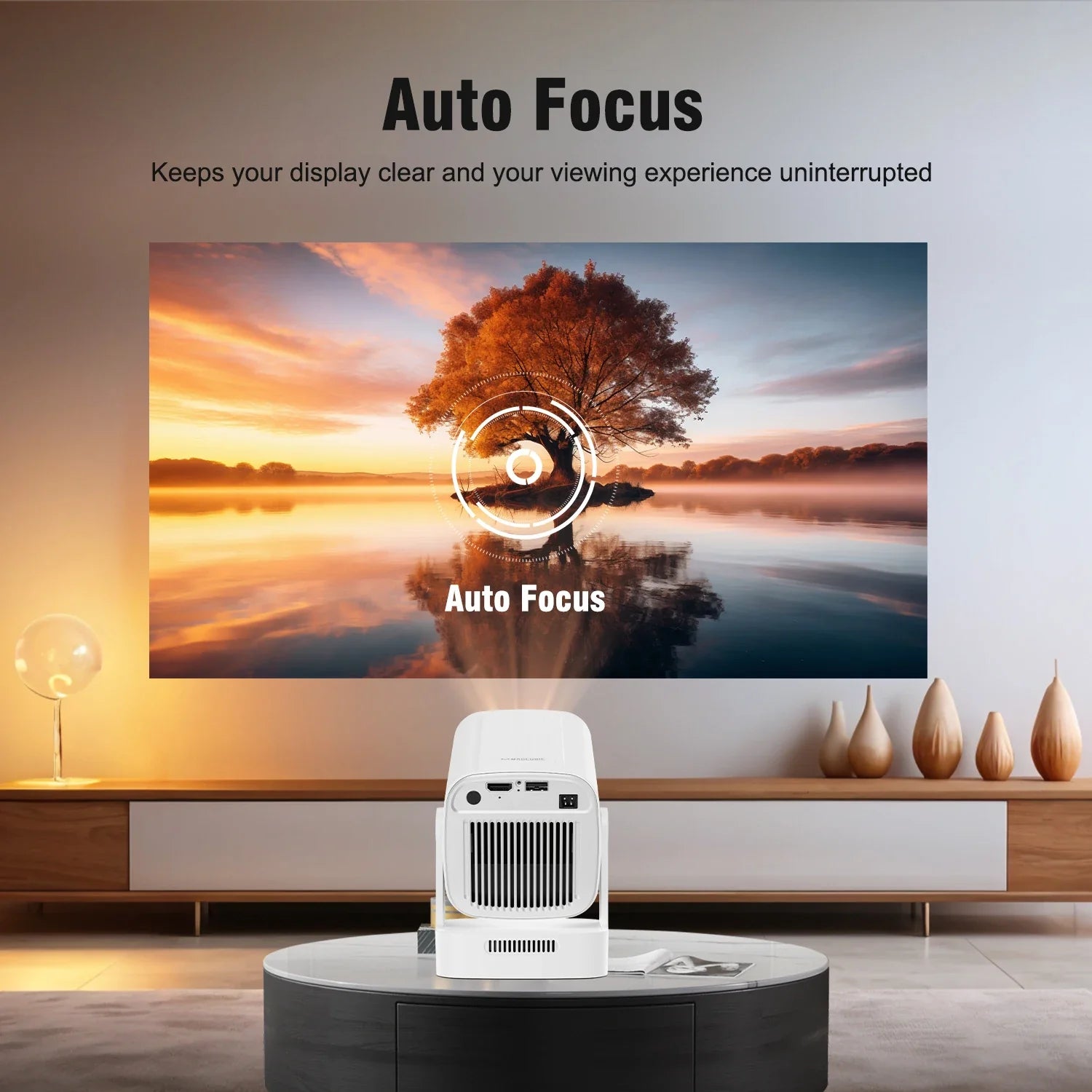 Magcubic HY310 Mini Projector Auto Focus 4K Native 1080P 260ANSI Android11 5W Speaker Air Mouse Voice Assistant Upgrated HY300 - Buyme24seven