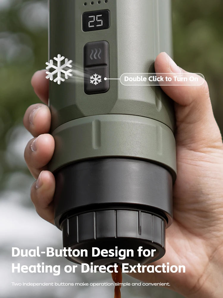 HiBREW Portable Espresso Coffee Machine for Car & Home Camping Coffee Maker Fit Nespresso Dolce Capsule Powder H4C - Buyme24seven