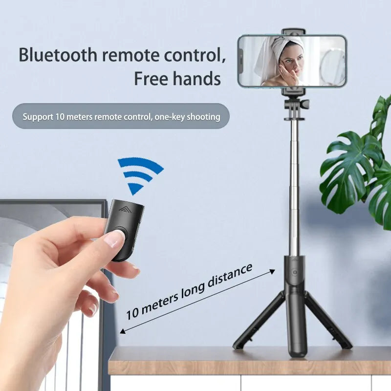 Mini Bluetooth Selfie Stick Tripod with Remote for Smartphones