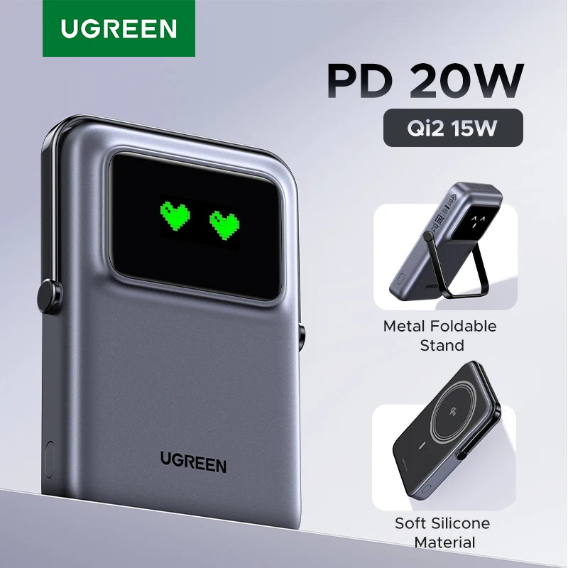 UGREEN Uno 20W Qi2 10000mAh Power Bank Magnetic Portable Wireless Fast Charging PowerBank for MagSafe for iPhone 16 Pro Max - Buyme24seven