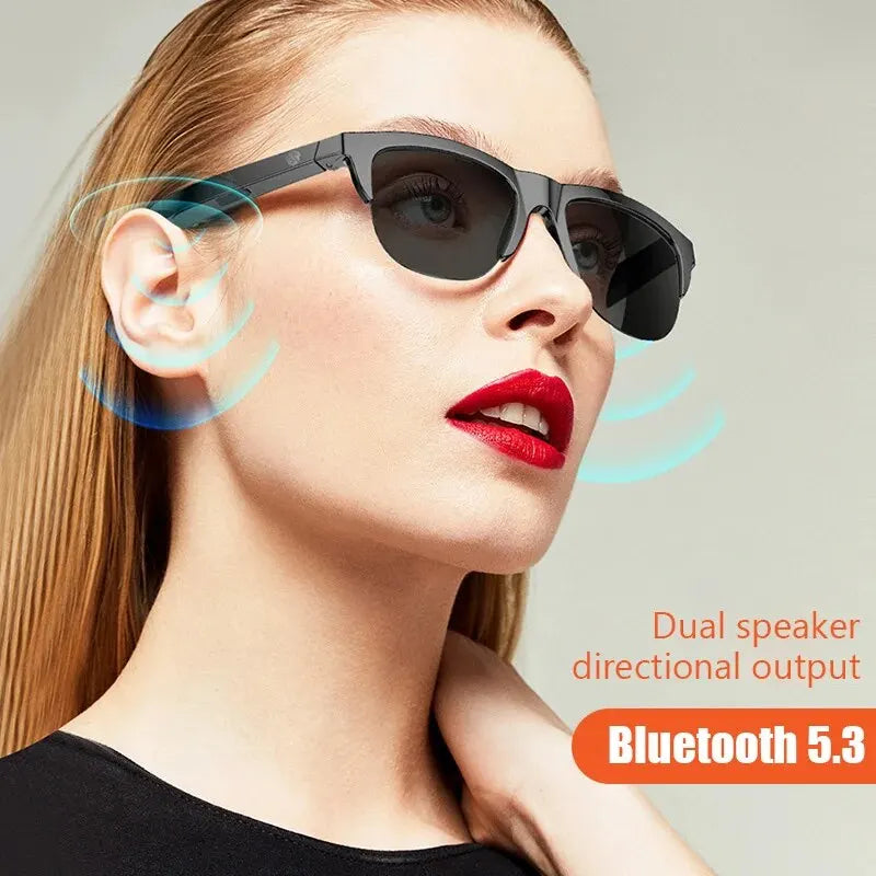 Bluetooth Glasses with HD UV Protection & Wireless Headset