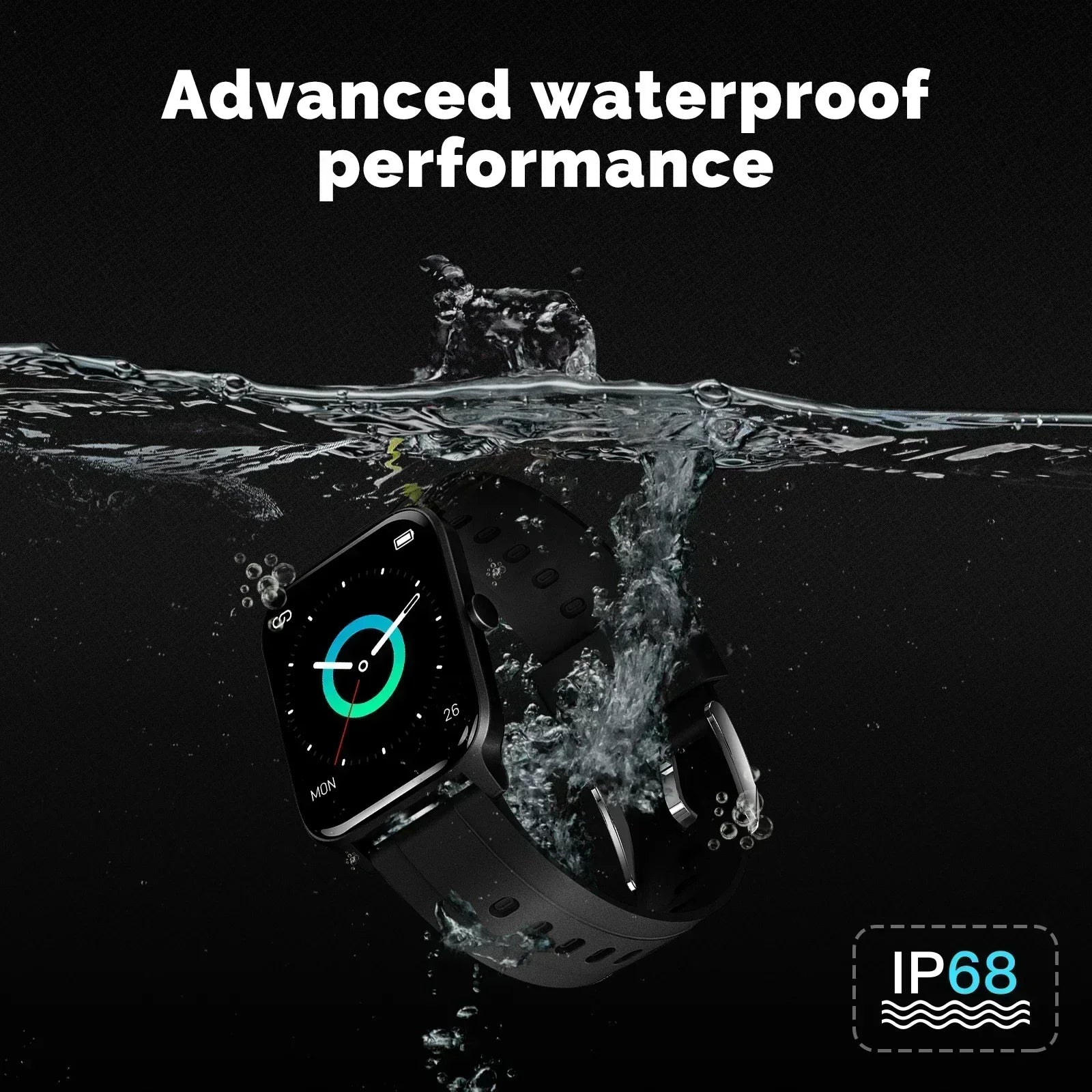 MOES Smart Watch Alexa Built-in Fitness Tracker Heart Rate and Blood Oxygen Monitor, IP68 Waterproof 1.69-inch Color Touchscreen - Buyme24seven