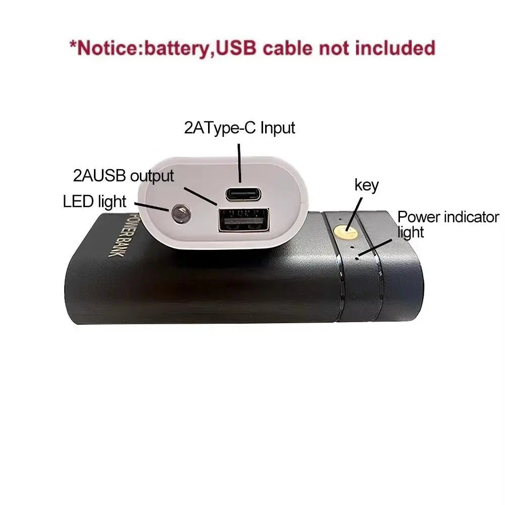 DIY Power Bank Case 6000mAh USB Type-C Charger Box