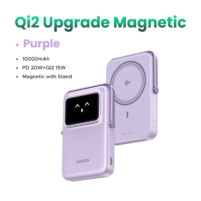 UGREEN Uno 20W Qi2 10000mAh Power Bank Magnetic Portable Wireless Fast Charging PowerBank for MagSafe for iPhone 16 Pro Max - Buyme24seven