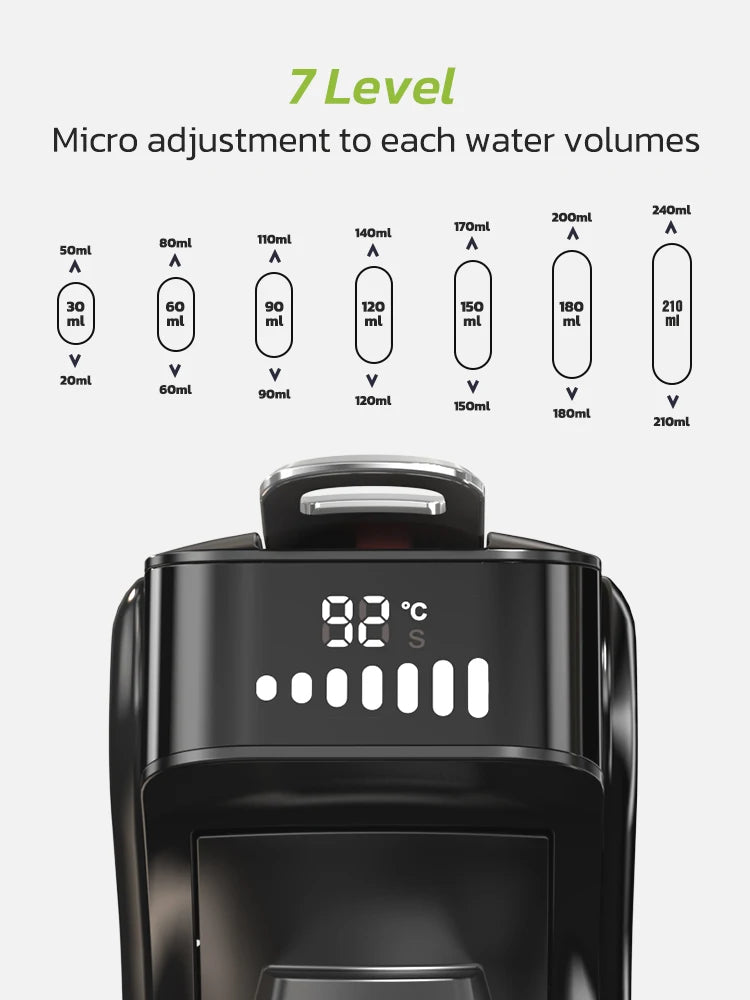 HiBREW 6in1 Capsule Coffee Machine Hot/Cold Multiple Espresso Cafetera Cappuccino Coffee Maker Dolce Gusto Nespresso Powder H1B - Buyme24seven