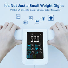 Smart Bioimpedance Scale 8 Electrodes BMI Body Fat Scale Body Weight Scale Professional Body Composition Scale Rechargeable - Buyme24seven